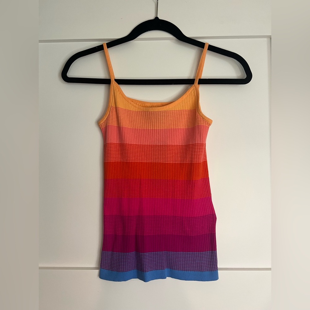 NWT Banana Republic Stretch Cotton Rainbow Tank Top